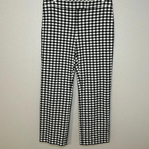 Derek Lam 10 Crosby black and white gingham crop with grosgrain trim - Picture 1 of 10